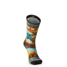 Load image into Gallery viewer, Smartwool Women&#39;s Bike Zero Cushion Celestial Print Crew Socks
